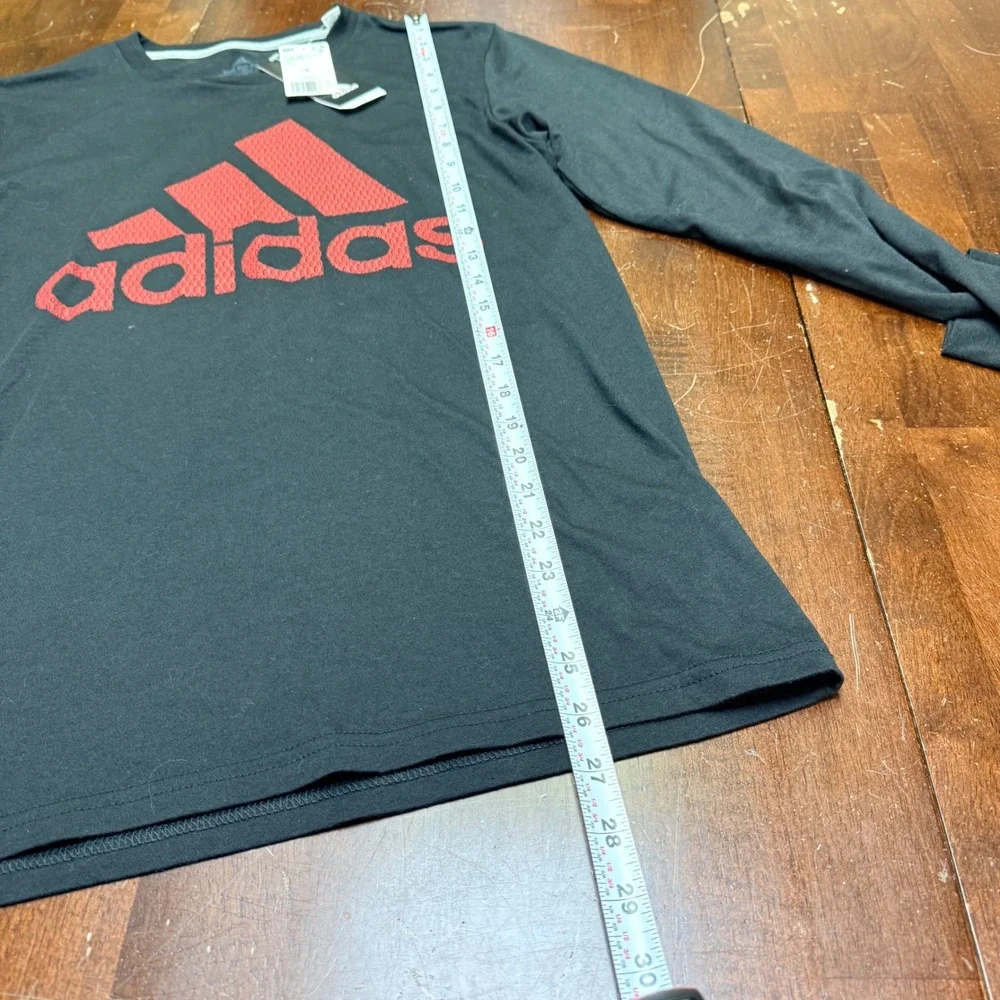 Adidas Men's Black Long Sleeve Performance Tee‎ Shirt Size S DH9809